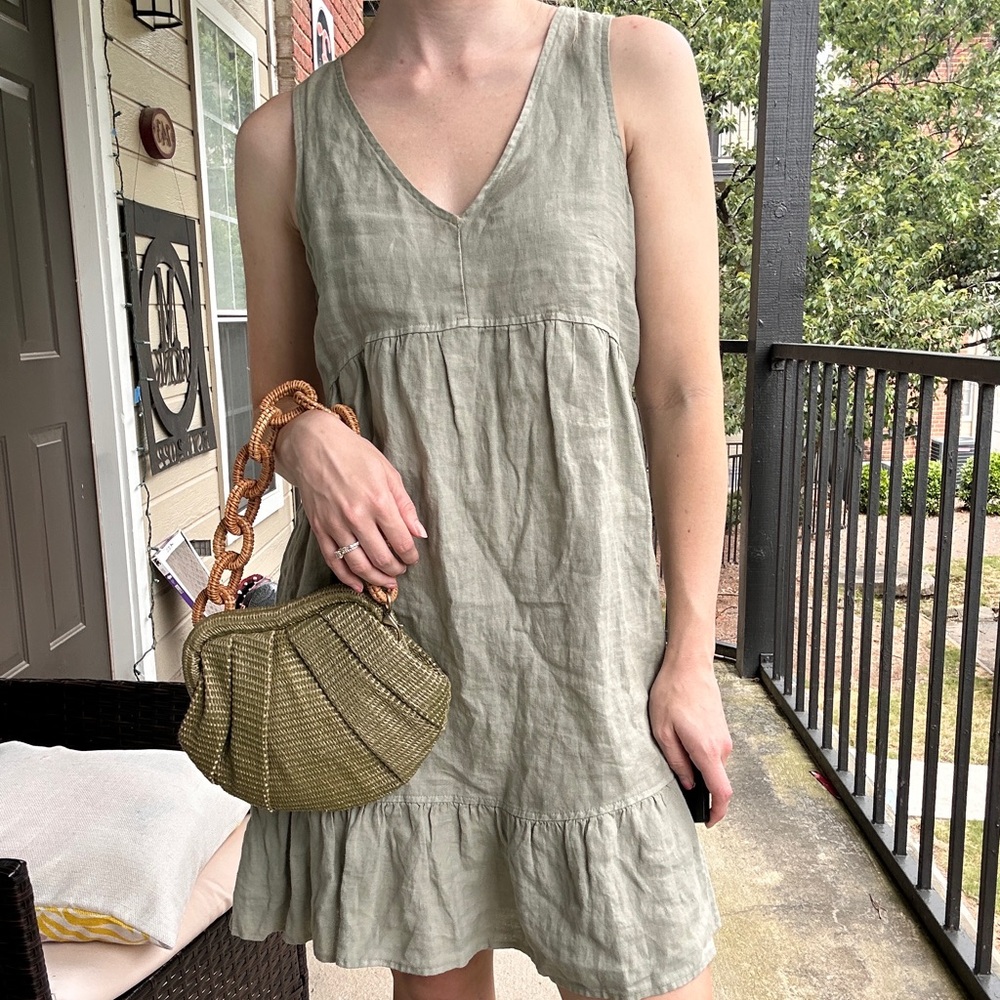 Linen shift dress